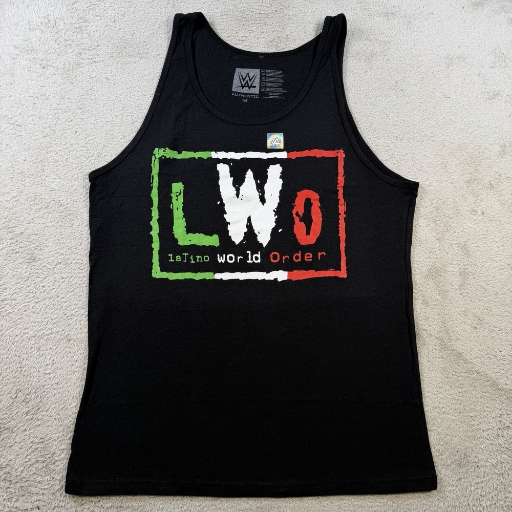 WWE LWO Tank Top Mens Medium Black Eddie Guerrero Latino World Order Mexico